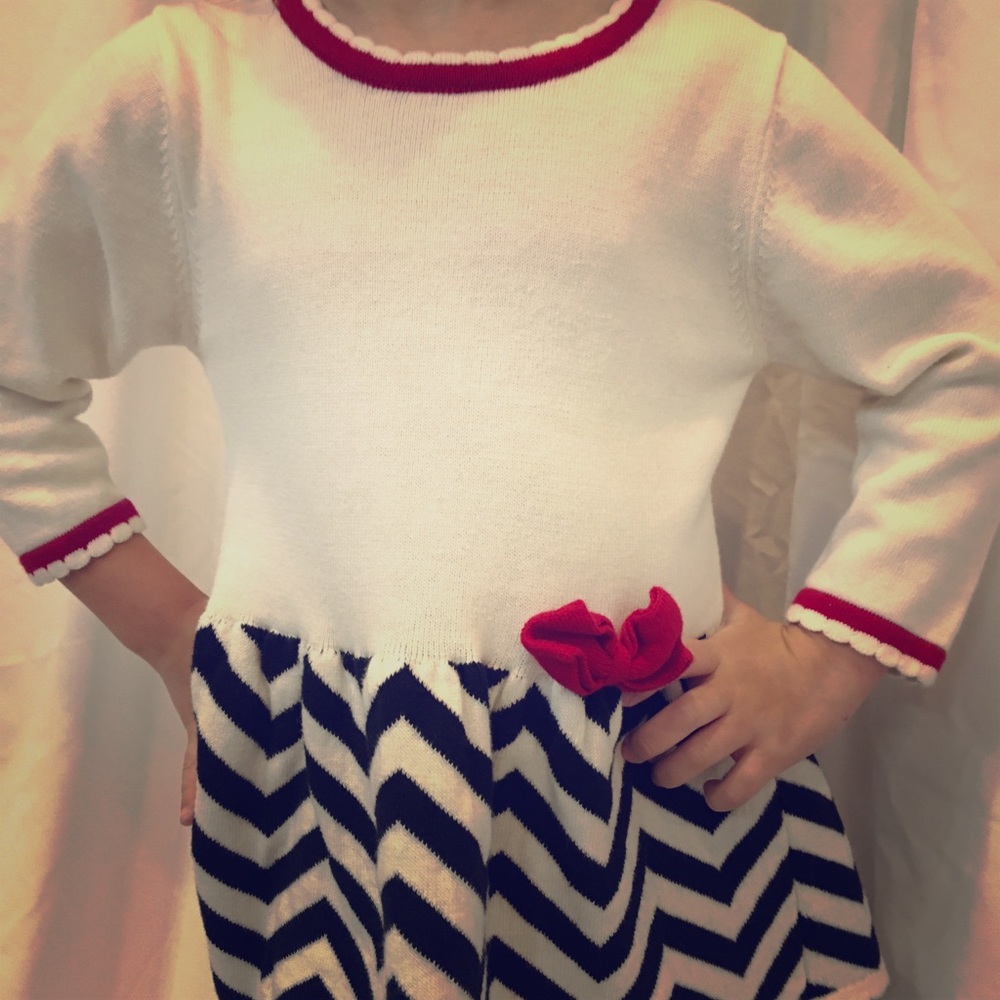 Bonnie Jean 2/2T Red White Dress for little girls